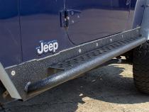 Jeep LJ Rock Slider W/Tube Step Black Powdercoat Fishbone Offroad