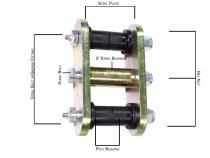 Front Greasable Shackles 76-86 Jeep CJ-7 Fishbone Offroad
