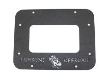 Jeep JK Tailgate Plate 07-18 Wrangler JK Aluminum Black Textured Powercoat Fishbone Offroad