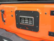 Jeep JK Tailgate Plate 07-18 Wrangler JK Aluminum Black Textured Powercoat Fishbone Offroad