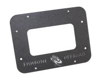 Jeep JK Tailgate Plate 07-18 Wrangler JK Aluminum Black Textured Powercoat Fishbone Offroad