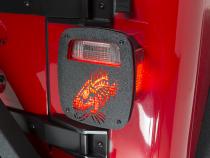 Jeep Wrangler CJ YJ TJ Tail Light Covers Black Textured Powdercoat Fishbone Offroad