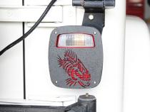 Jeep Wrangler CJ YJ TJ Tail Light Covers Black Textured Powdercoat Fishbone Offroad