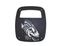Jeep Wrangler CJ YJ TJ Tail Light Covers Black Textured Powdercoat Fishbone Offroad