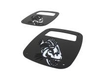 Jeep Wrangler CJ YJ TJ Tail Light Covers Black Textured Powdercoat Fishbone Offroad