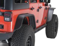 Jeep JK Tube Fenders 07-18 Wrangler JK Front/Rear Set Of 4 Aluminum Black Textured Powdercoat Fishbone Offroad