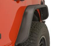 Jeep JK Tube Fenders 07-18 Wrangler JK Front/Rear Set Of 4 Aluminum Black Textured Powdercoat Fishbone Offroad