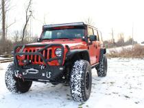 Jeep JK Tube Fenders 07-18 Wrangler JK Front/Rear Set Of 4 Aluminum Black Textured Powdercoat Fishbone Offroad