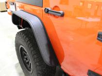 Jeep JK Tube Fenders 07-18 Wrangler JK Front/Rear Set Of 4 Aluminum Black Textured Powdercoat Fishbone Offroad