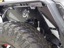 Jeep JL Inner Fenders For 18-Current Wrangler JL,  2020-Current JT Gladiator Front Pair Aluminum Black Powdercoat Fishbone Offroad
