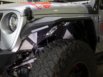 Jeep JL Inner Fenders For 18-Current Wrangler JL,  2020-Current JT Gladiator Front Pair Aluminum Black Powdercoat Fishbone Offroad