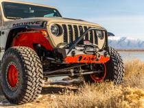 Powdercoat Nighthawk Mid-tube Stinger Front Bumper with Aluminum Skid for JK, JL, and JT - Black Powdercoat Artec Industries