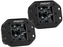 Spot Flush Mount Midnight Pair D-Series Pro RIGID Industries