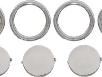 Jeep JK Air Vent Assembly 8 Pieces 07-10 Wrangler JK Polished Silver Kentrol