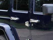 Jeep JK Exterior Door Handle Covers 10 Pieces 07-18 Wrangler JK Polished Silver Kentrol