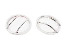 Jeep JK Fog Light Cover Pair 07-18 Wrangler JK Polished Silver Kentrol