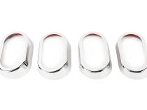 Jeep JK Interior Door Handle Bezels 4 Pieces 07-10 Wrangler JK Polished Silver Kentrol