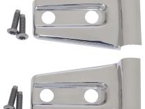 Jeep JK Hood Hinge Overlays Pair 07-18 Wrangler JK Polished Silver Kentrol