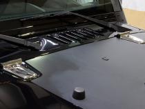 Jeep JK Hood Hinge Overlays Pair 07-18 Wrangler JK Polished Silver Kentrol