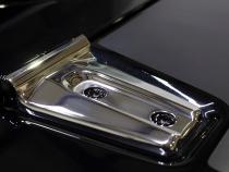 Jeep JK Hood Hinge Overlays Pair 07-18 Wrangler JK Polished Silver Kentrol