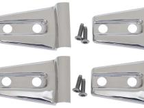Jeep JK Door Hinge Overlays 4 Pieces 2 Door 07-18 Wrangler JK Polished Silver Kentrol