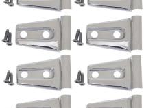 Jeep JK Door Hinge Overlays 8 Pieces 4 Door 07-18 Wrangler JK Polished Silver Kentrol