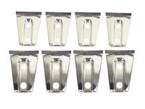 Jeep JK Door Hinge Overlays 8 Pieces 4 Door 07-18 Wrangler JK Polished Silver Kentrol