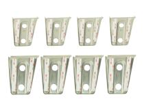 Jeep JK Door Hinge Overlays 8 Pieces 4 Door 07-18 Wrangler JK Polished Silver Kentrol