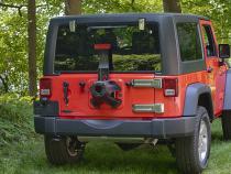 Jeep JK Liftgate Button Covers Pair 07-18 Wrangler JK Polished Silver Kentrol