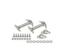 Jeep CJ/YJ Hood Catch Pair 55-95 CJ and Wrangler YJ Polished Silver Kentrol