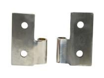 JEEP CJ/YJ/TJ Lower Door Hinge Pair 76-06 CJ Wrangler YJ/TJ Polished Silver Kentrol