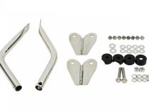 Jeep CJ Mirror Kit Pair 55-86 CJ Polished Silver Kentrol