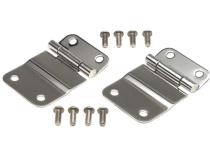 Jeep CJ Tailgate Hinge Pair 76-86 CJ7 Polished Silver Kentrol