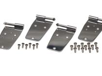 Jeep CJ/YJ Door Hinge Set 4 Pieces 76-93 CJ and Wrangler YJ Polished Silver Kentrol