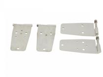Jeep CJ/YJ Door Hinge Set 4 Pieces 76-93 CJ and Wrangler YJ Polished Silver Kentrol