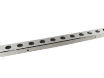 Jeep CJ 54 Inch Front Bumper with holes (No License Plate Holes) 45-86 CJ Polished Silver Kentrol