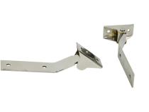 Jeep YJ Tailgate Hinge Pair 87-95 Wrangler TJ Polished Silver Kentrol