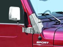 Jeep YJ/TJ Mirror Kit Pair 88-06 Wrangler YJ/TJ Polished Silver Kentrol