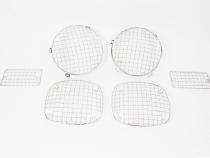 Jeep TJ Wire Mesh Guard Set 6 Pieces 97-06 Wrangler TJ Polished Silver Kentrol