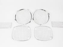 Jeep TJ Wire Mesh Guard Set 6 Pieces 97-06 Wrangler TJ Polished Silver Kentrol