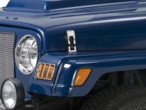 Jeep TJ Hood Catch Pair 97-06 Wrangler TJ Polished Silver Kentrol