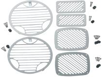 Jeep TJ Billet Style Light Kit 6 Pieces 97-06 Wrangler TJ Polished Silver Kentrol
