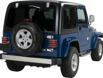 JEEP CJ/YJ/TJ Taillight Guard Pair 76-06 CJ Wrangler YJ/TJ Polished Silver Kentrol