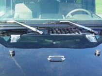 Jeep TJ/JK Windshield Tie Down Kit 97-18 Wrangler TJ/JK Polished Silver Kentrol