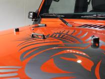 Jeep TJ/JK Hood Bumpers 97-18 Wrangler TJ/JK Polished Silver Kentrol