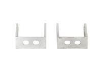 Jeep CJ Rear Bumper Brackets Pair 45-86 CJ Polished Silver Kentrol