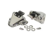 Jeep CJ/YJ Interior Door Latch Brackets Pair 81-95 CJ and Wrangler YJ Polished Silver Kentrol