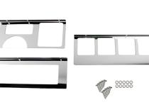 Jeep YJ Dash Overlay Set (3 pieces) 87-95 Wrangler TJ Polished Silver Kentrol