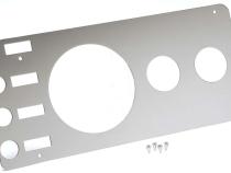 Jeep CJ Gauge Cover Without Radio Opening 76-86 CJ Polished Silver Kentrol