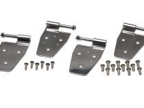 Jeep TJ Door Hinge Set 4 Pieces 97-06 Wrangler TJ Polished Silver Kentrol